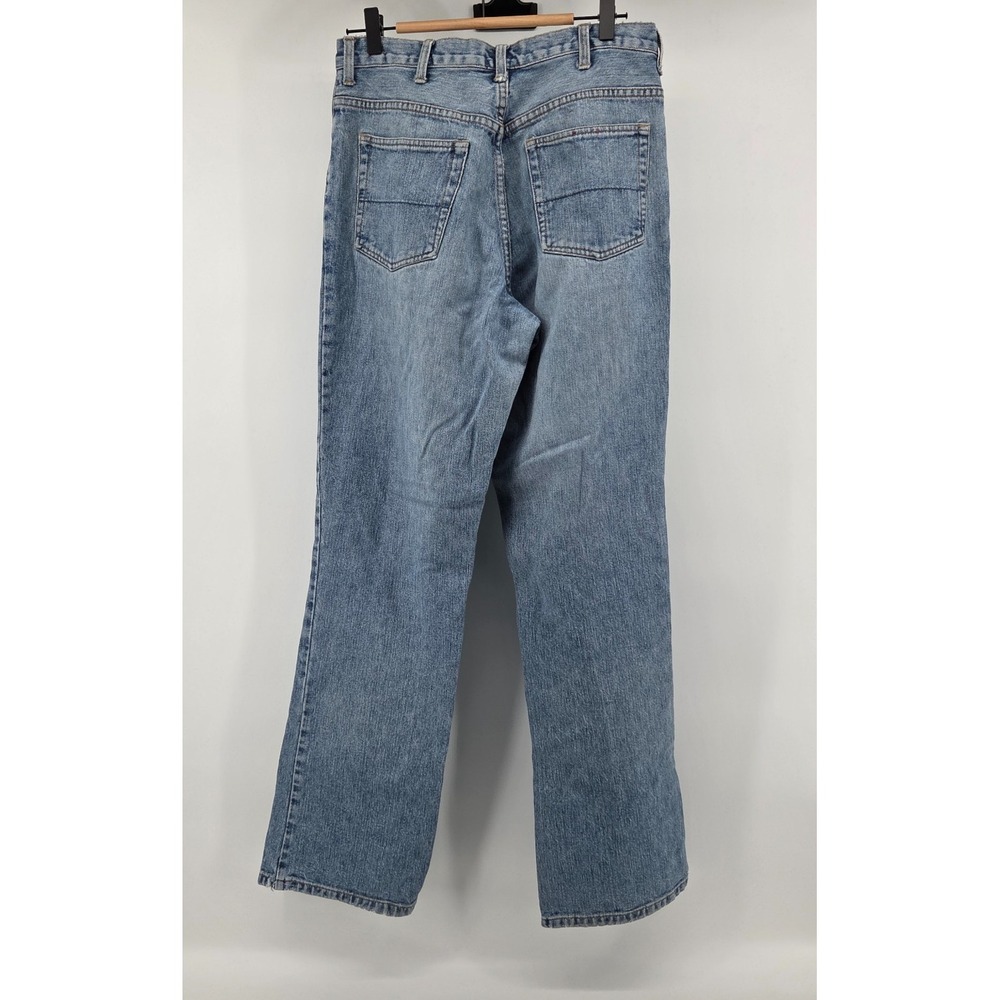 Rue 21 Blue Jeans Mens 32 Waist 34 Length Light Wash Straight Leg Distressed Mid - Picture 2 of 8
